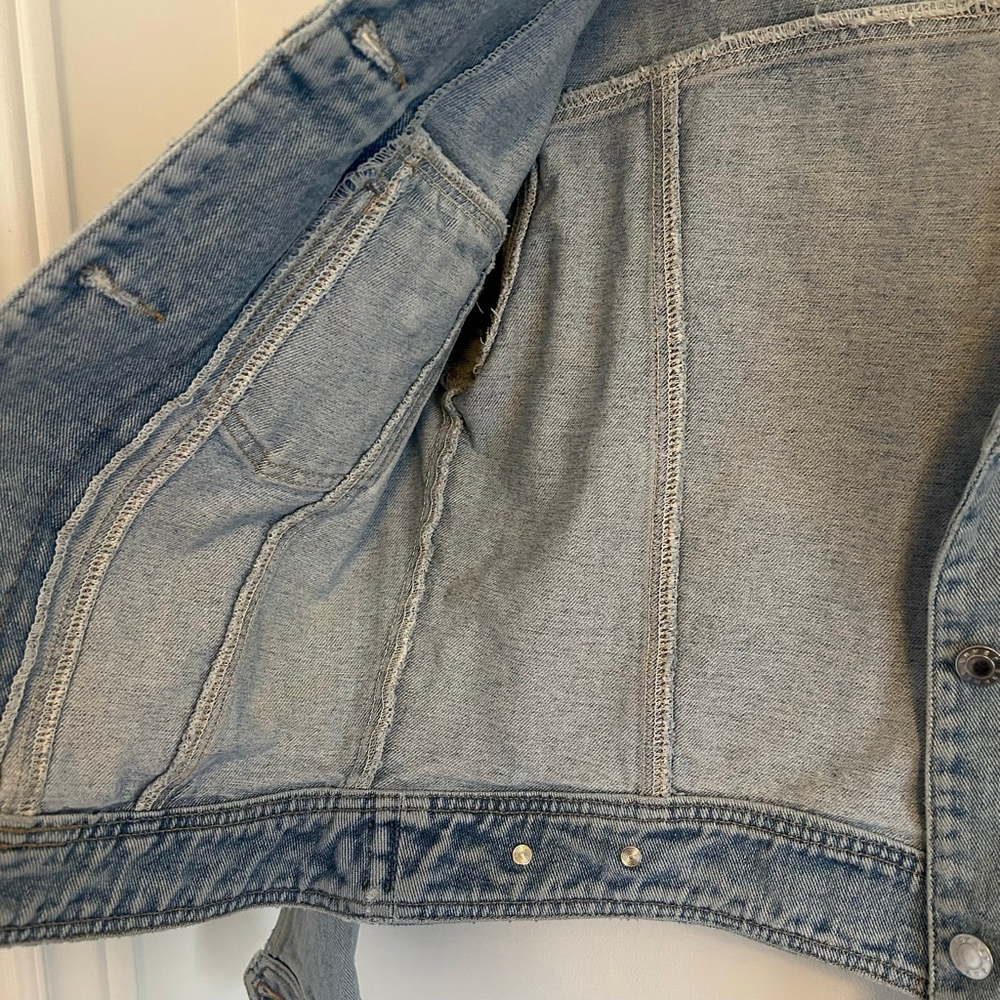 Vintage 90s Esprit Denim Jacket Small Light Wash Jean Jacket Cotton Classic Fit - Picture 8 of 11